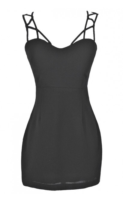 Climbing The Ladder Dress in Black